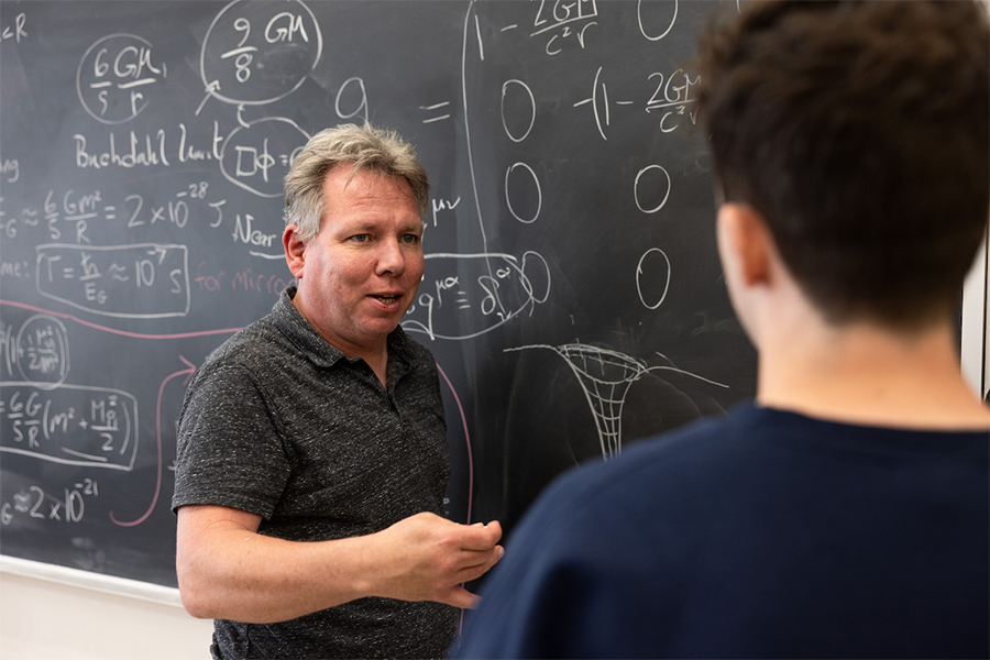 Jonas Mureika teaching physics